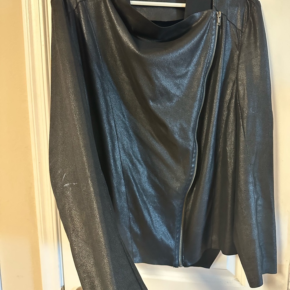 Mote Black faux Leather Jacket - X-Large - Picture 5 of 6